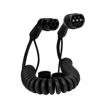 Nabíjací kábel DEFENZO SPIRO AC11 5 m USB Type-C rýchle nabíjanie, Type-2 konektor vozidla, 11 kW, IP55
