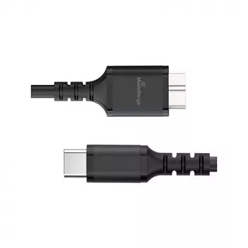 USB kábel MediaRange MRCS257 0,5 m — Micro-USB B na USB-C, USB 3.2 Gen 1 (5 Gbit/s), čierny