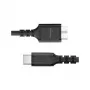 USB kábel MediaRange MRCS257 0,5 m — Micro-USB B na USB-C, USB 3.2 Gen 1 (5 Gbit/s), čierny