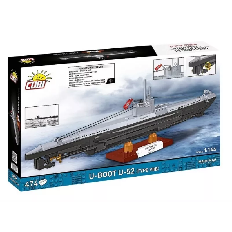 Stavebnica Cobi U-Boot U-52 – 474-dielna modelová stavebnica