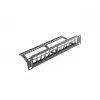 Lanberg PPKS-9112-B Prázdny prepojovací panel 12 portov 1U 10 palcov s organizérom Keystone, čierny