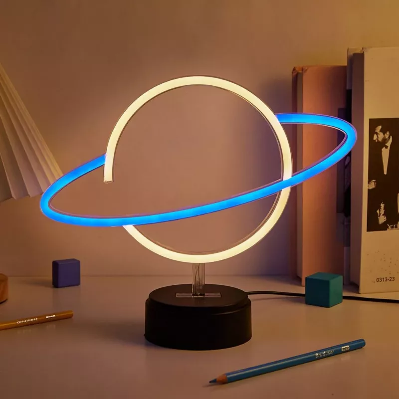 Manta SNL38BLT Style Neon Lights Planet dekoratívna LED lampa