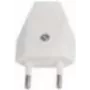 Sieťová vidlica Bachmann 900.011, biela, plastové puzdro, 250 V AC, 2,5 A