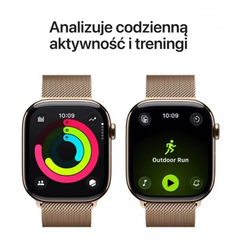Apple Watch GPS + Cellular 46mm zlaté titánové puzdro zlatý Milanese Loop S/M