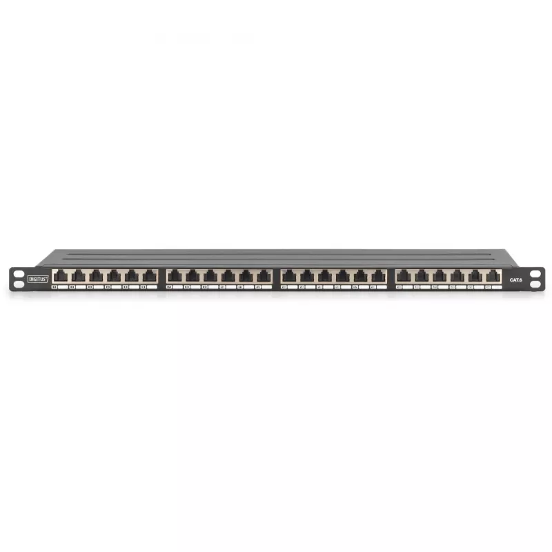 Patch panel Digitus CAT 6 Class E High Density tienený čierny