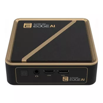 Barebone desktop Sapphire EDGE AI 350 s podporou DDR5 pamäte a HDMI výstupom