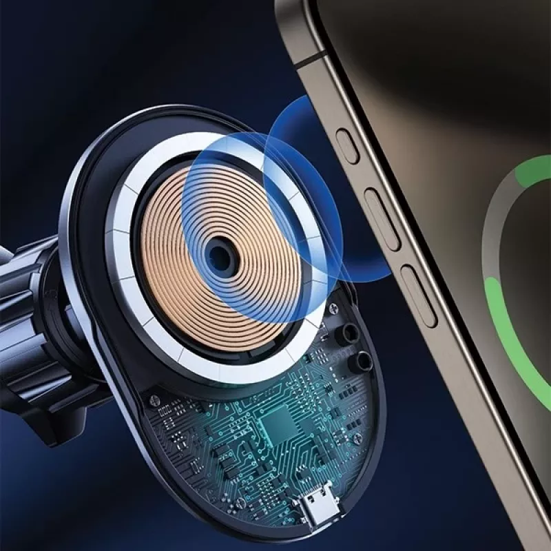 Magnetický držiak do auta MagSafe 15W indukčný čierny