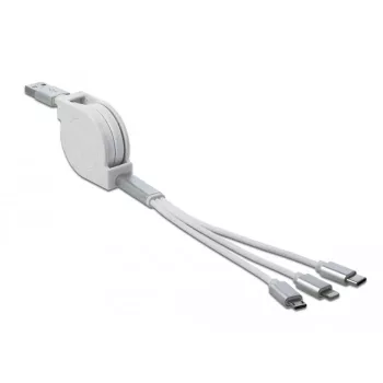 USB kábel DeLOCK 85850 0,98 m USB 2.0 USB A USB C/Micro-USB B/Lightning
