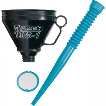 HAZET 198-1 - čierna - modrá - polypropylén (PP) - nehrdzavejúca oceľ - motorový olej - palivo - 16,5 cm - 480 mm - 146 g