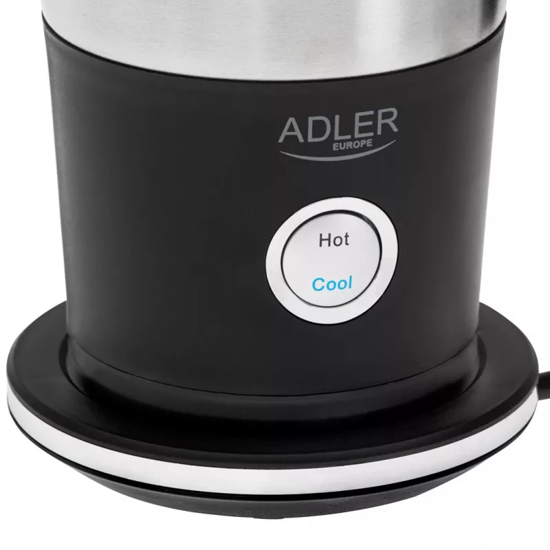 Automatický šľahač mlieka Adler AD 4497 – nerez, 600W, 120 ml peny / 300 ml ohrev, teplé & studené