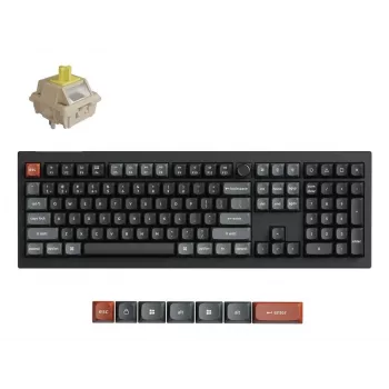 Mechanická klávesnica Keychron V6 Ultra 8K – Full-Size 100% QWERTY, Bluetooth, RGB, čierna