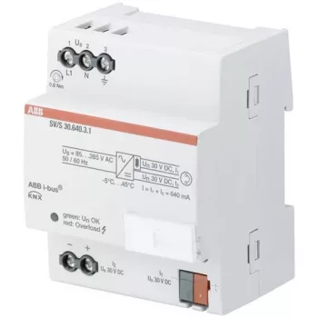 Napájací zdroj/menič ABB SV/S30.640.3.1 — 30 V výstup, 85–265 V vstup, sivý, plastové puzdro (72×64,5×90 mm)