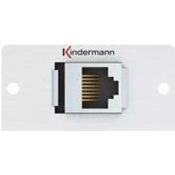 Kindermann Konnect 50 alu - modulárny Faceplate-Snap-In - RJ-45