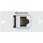 Kindermann Konnect 50 alu - modulárny Faceplate-Snap-In - RJ-45
