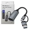 USB-C na USB-A a HDMI 4K 30Hz adaptér QOLTEC z hliníka