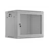 19 9U 600X 450 sivý nástenný rack skriňa perforovaná