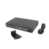 Lanberg RSFE-16P-2C-250 nespravovaný PoE+ prepínač, 16x 10/100 PoE+, 2x Gigabit Combo, 250 W, 1U rack
