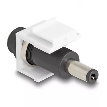 DeLOCK Keystone modul DC 5,5 x 2,1 mm samica na samca biela