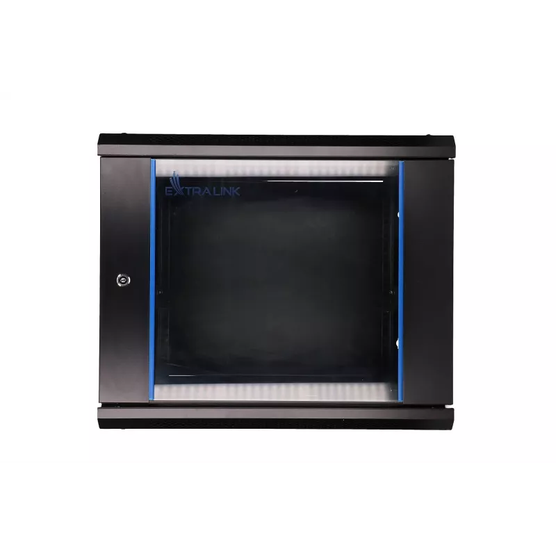 Nástenný rozvádzač Extralink Extralink Rackmount rozvádzač 9U 600x450 čierna