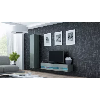 Cama TV stojan VIGO new 30/140/40 sivá/sivá lesklá