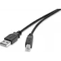 USB 2.0 kábel Renkforce 1487688, 0,3 m, čierny, pozlátené kontakty