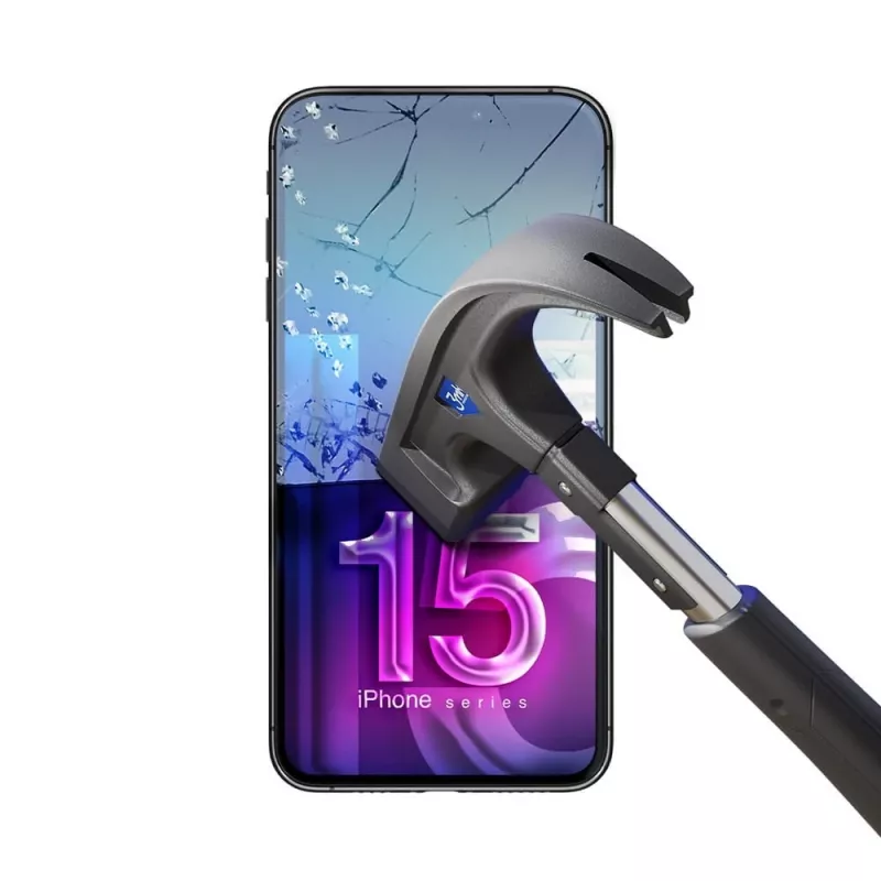 Tvrdený flexibilný ochranný prvok displeja 3MK FlexibleGlass Pro pre Apple iPhone 15 – číry, odolný proti poškriabaniu