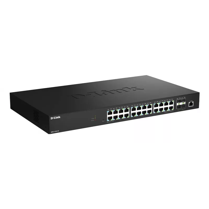 D-Link 28-portový 2.5G Multi-Gigabit Smart Managed switch so 4 x 10G SFP+ portami
