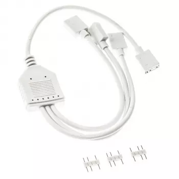 Rozbočovací kábel Kolink ARGB 1-na-3 PGW-AC-KOL-156 30 cm biely