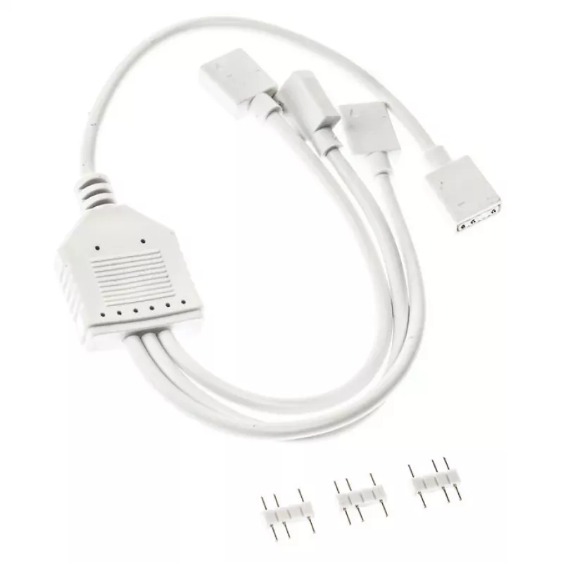 Rozbočovací kábel Kolink ARGB 1-na-3 PGW-AC-KOL-156 30 cm biely