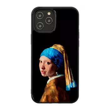 Ochranné puzdro iKins pre Apple iPhone 12 Pro Max s dizajnom Dievča s perlovou náušnicou