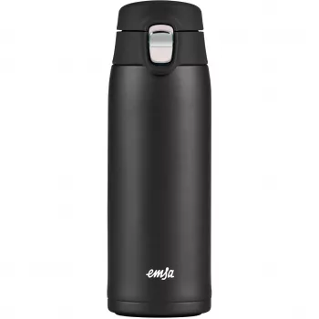 Cestovný hrnček EMSA N2151700 0,4 l, čierny matný, flip uzáver