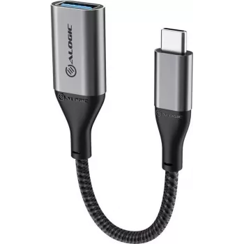 Alogic Super Ultra – USB adaptér – 24-pin USB-C (M) na USB Type-A (F) – USB 3.1 Gen 1 – 15 cm – Space Grey (ULCAA-SGR)