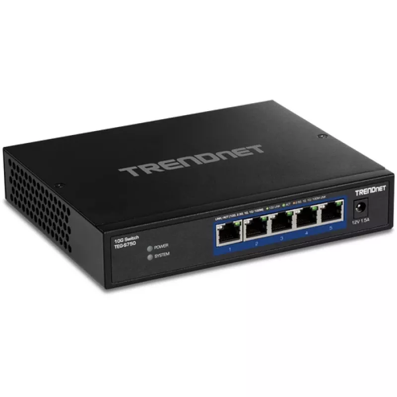 Sieťový switch Trendnet TEG-S750 10G Ethernet 5 portov čierny
