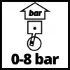 Analógový merač tlaku v pneumatikách Einhell 4137000 kontrolór tlaku v pneumatikách 0 - 8 bar