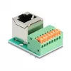 DeLOCK 90653 káblový adaptér RJ45 8-pin svorkovnica zelený strieborný