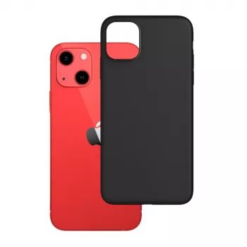 Matte Silicone Case 3mk pre iPhone 13 čierna