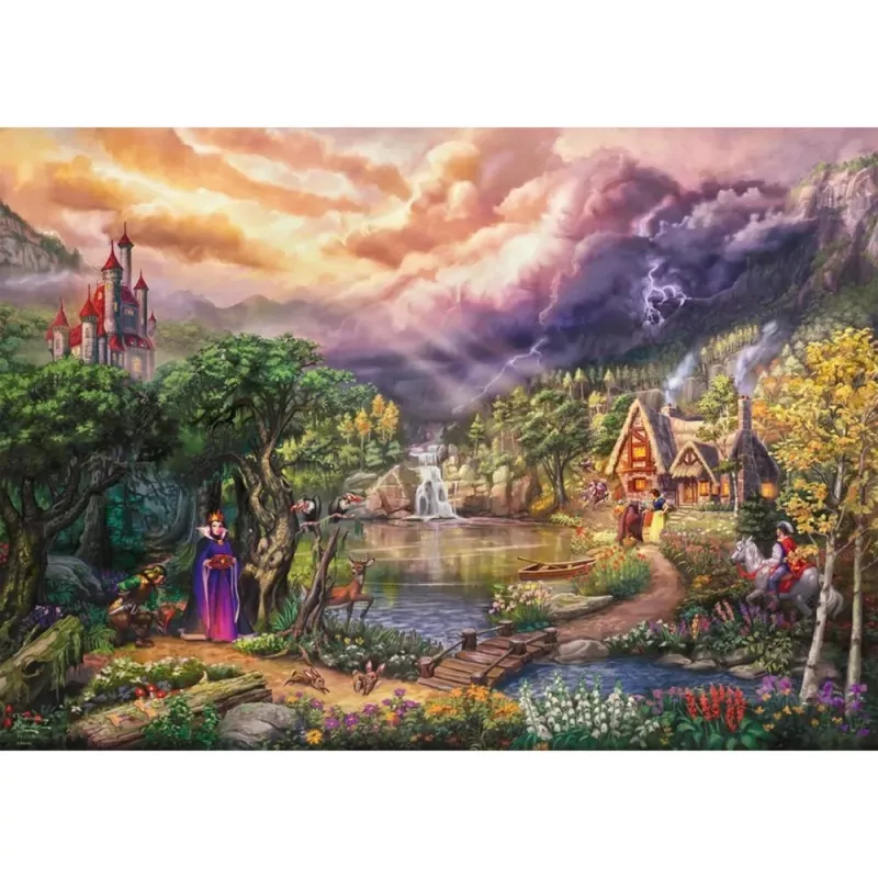 Thomas Kinkade Studios: Disney Dreams Collection - Snehulienka a kráľovná, puzzle 1000 dielikov