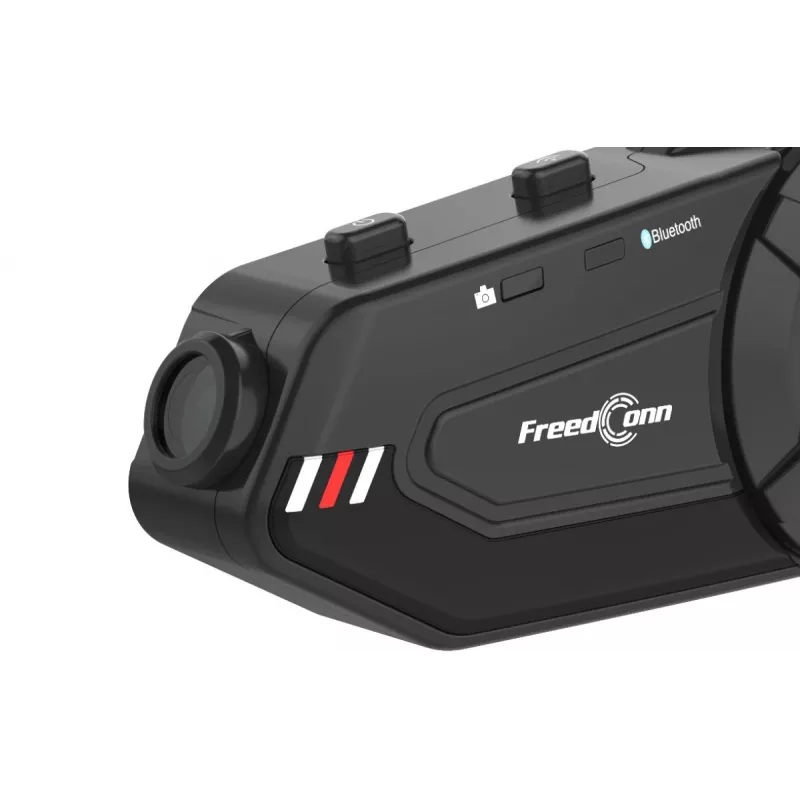 Headset FreedConn R1 PLUS E motocyklová Bluetooth interkom, Bluetooth 5.0+EDR, dosah 1000 m, IP65, FM, 1080p video, 30 h hovoru
