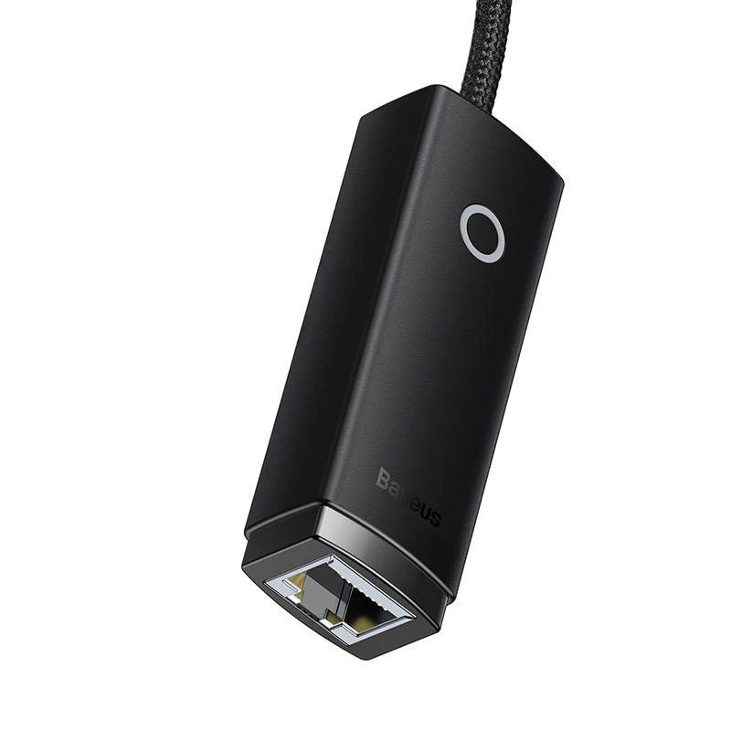 Sieťový adaptér Baseus Lite Series USB-C na RJ45 (čierny)