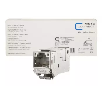 RJ45 konektor samica METZ CONNECT 130910KZ strieborná konektor samica 12 ks