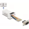 DeLOCK D-Sub 9-pin samec na RJ45 samica montážna súprava biela VGA RJ-45
