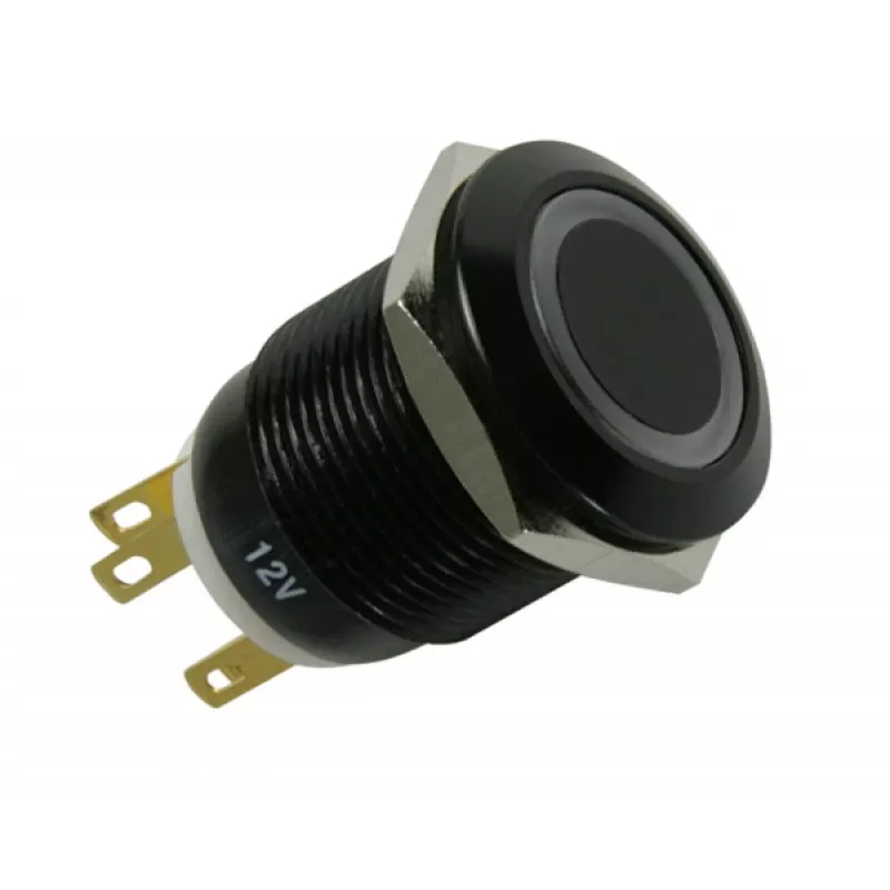 Lamptron LAMP-SW1912L-H protivandalský spínač 19 mm, Blackline, červený