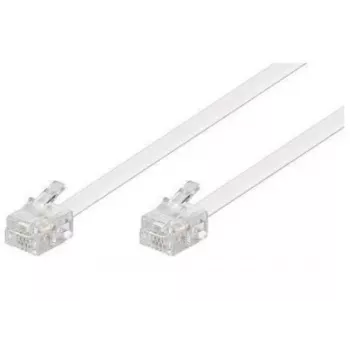 Telefónny kábel Microconnect MPK191W RJ-11 štandard 15 m biely