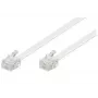 Telefónny kábel Microconnect MPK191W RJ-11 štandard 15 m biely