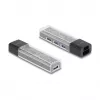 DELOCK USB 3.2 Gen 1 (3.1 Gen 1) 4-portový hub s Type-A + Type-C host (5000 Mbit/s) čierna/transparentná