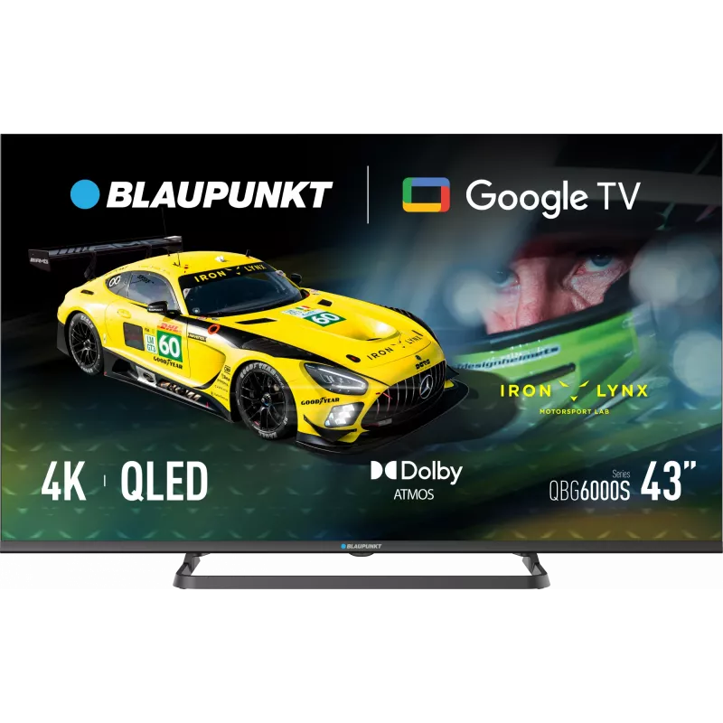 Blaupunkt QLED TV | 43QBG6000S | 43 | Smart TV | Google TV | čierna