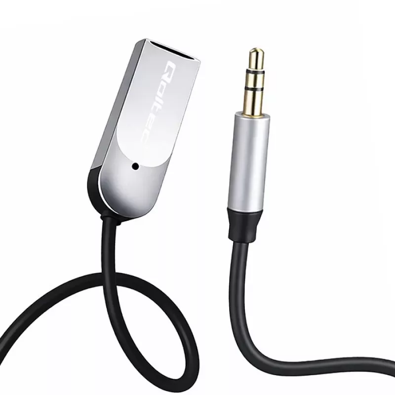 Bezdrôtový audio prijímač adaptér QOLTEC HiFi BT6.0 2xRC – Bluetooth audio prijímač pre reproduktory a autorádio