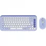 Logitech POP Icon Combo – sada klávesnice a myši – bezdrôtová – Bluetooth LE – QWERTY – US International – fialová, Off-White (920-013078)
