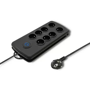 Prepäťová ochrana Qoltec 50161 čierna 8 AC zásuviek 230 V