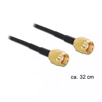 Koaxiálny kábel DeLOCK 88475 0,32 m RP-SMA zlatý čierny